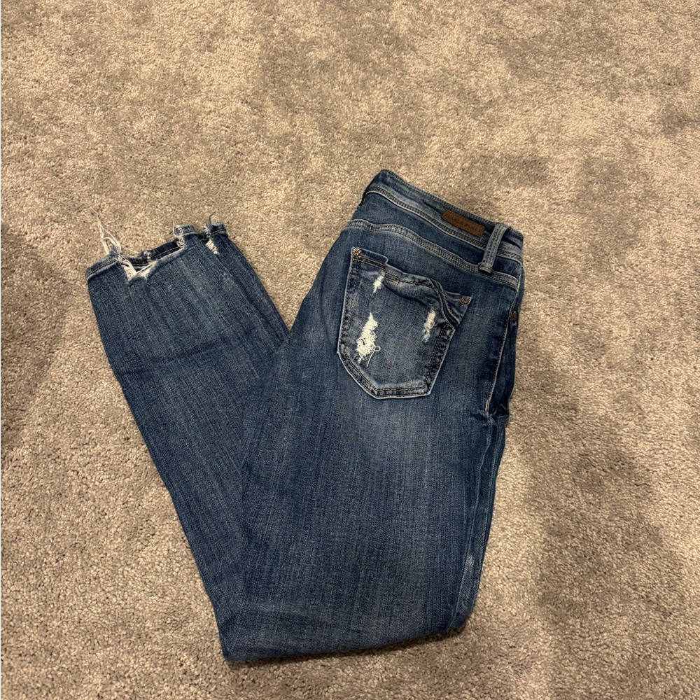 Buckle Black ankle skinny jeans